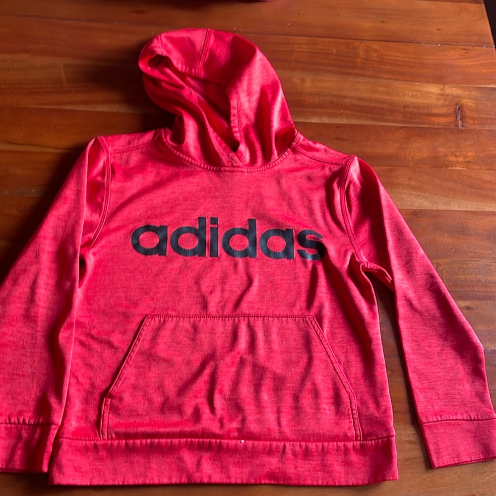 Red adidas hoodie